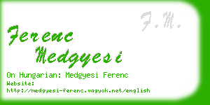 ferenc medgyesi business card